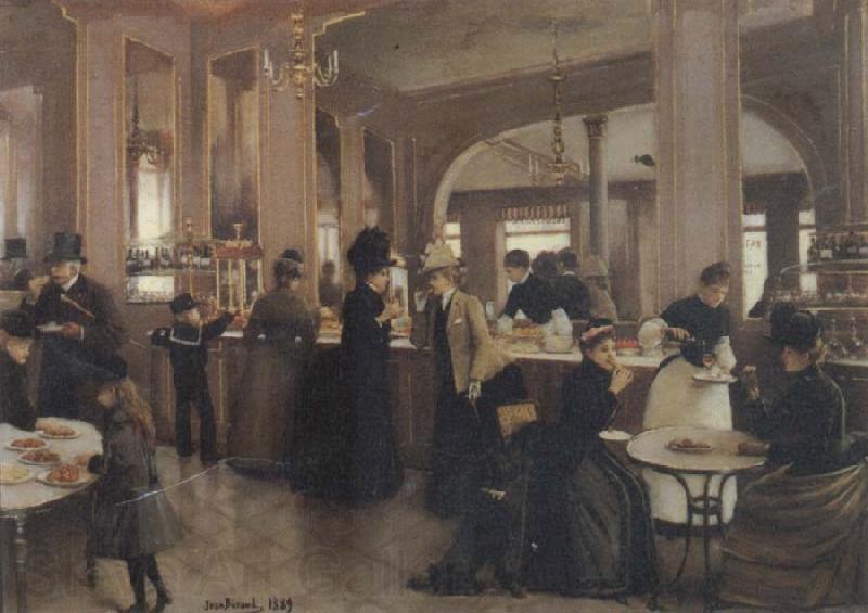 Jean Beraud A Paris Patisserie France oil painting art